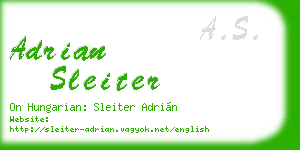 adrian sleiter business card